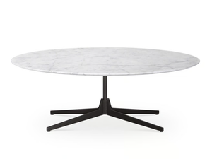 HEXA - Low oval marble coffee table _ Saba Italia